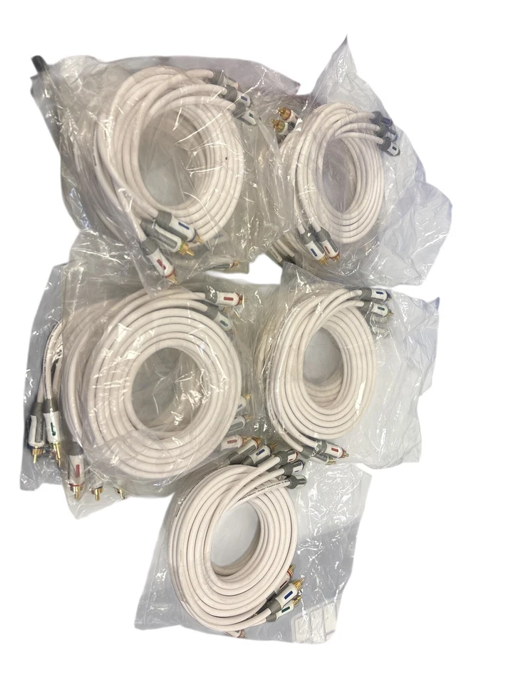 LOTE de 14 Monster iTV cabo de vídeo componente 2M (6,5 pés) cabo RCA - Imagem 1 de 1