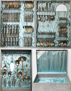 Ebel Besteck Ludwig XIV. 75 Teile für 12 Personen versilbert 240 Silberauflage - Bild 1 von 6