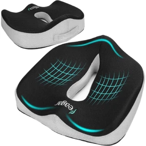 Orthopedic Seat Cushion for Coccyx Sciatica Hemorrhoid Tailbone Back Pain Relief - Picture 1 of 10