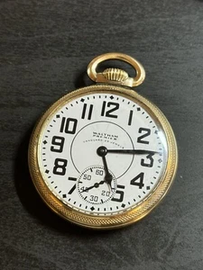 Waltham Vanguard Premier RR Pocket Watch Grade 1623 Model 1908 16s 23 Jewel Runs - Picture 1 of 12
