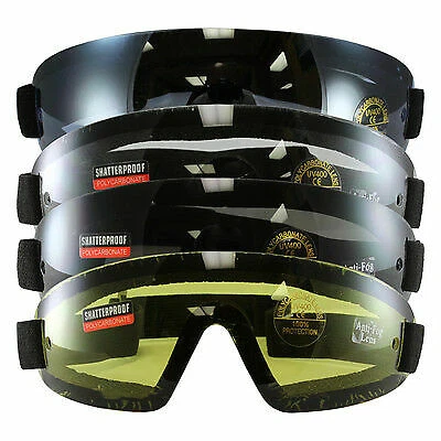 Juego de 4 Gafas Birdz Wing SkyDiving Moto UV400 AMARILLO HUMO AZUL CLARO Foto 1 de 4