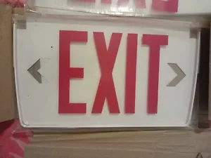 Cooper Lighting Emergency Lighting LED Safety Exit Sign Red 023783EUXRL 12458104 - Picture 1 of 3