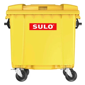 SULO CITYBAC Müllcontainer 1100 Liter mit Flachdeckel Gelb Abfallbehälter - Bild 1 von 5