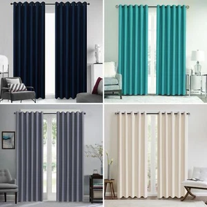 WEAVERS: Premium Insulated Semi-Blackout Tightly woven Curtains with Ring Top. - Picture 1 of 83