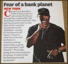 2009 Chuck D Public Enemy Sellaband NME Article Clipping 3.5"x3.5"
