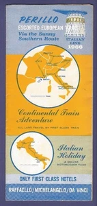 1966 Perillo Italian Holiday/Continental Train Adventure Brochure - Italian Line - Picture 1 of 3
