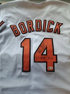 Mike Bordick Baltimore Orioles Signed White Jersey Beckett Autograph XL O's HOF - Picture 1 of 4