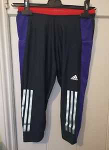 Adidas ClimaCool Supernova Women's gym sports cropped leggings shorts size S - Picture 1 of 11
