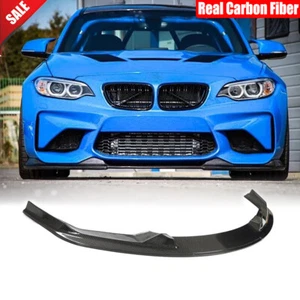 For BMW F87 M2C Competition Coupe 2018-20 Carbon Fiber Front Bumper Lip Splitter - Picture 1 of 12
