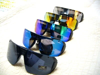 Men's Sunglasses LOCS Hardcore Large Mirrored Shields Women's Sunglasses 91202M - Image 1 of 4