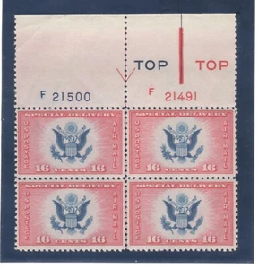 EE. UU. SELLO #CE2 BLOQUE DE PLACAS - CORREO AÉREO ENTREGA ESPECIAL -- TIPO 2 - 1940 - COMO NUEVO - Imagen 1 de 4