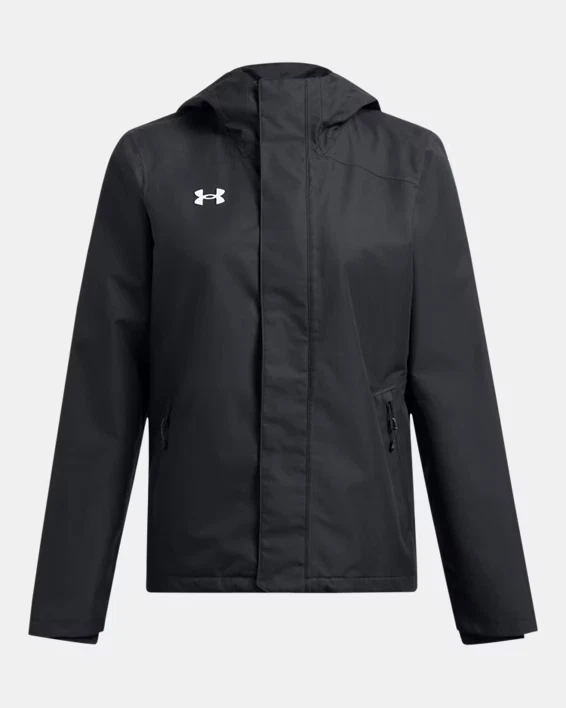 Chaqueta de lluvia Under Armour impermeable forrada para mujer UA 1369256 negra extra pequeña Foto 1 de 1