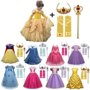 Cosplay Princess Costume Girls Kids Halloween Fancy Children Clothes Christmas - Picture 1 of 28