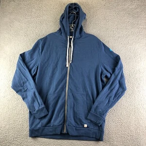 Marine Layer Full Zip Afternoon Hoodie Herren XL blau Fleece leicht Co. Logo - Bild 1 von 12
