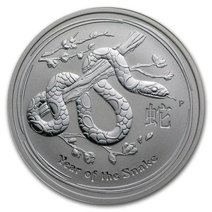 2013 Australia 50 cents Year of the Snake 1/2 oz Lunar silver proof Perth mint - Picture 1 of 2