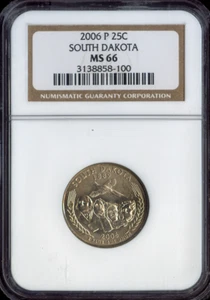 2006-P South Dakota Quarter NGC MS66 Business Quality - Picture 1 of 2