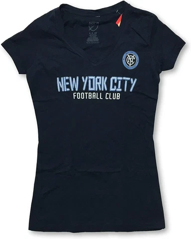 NYCFC New York City Football Club MLS Women's V-Neck T-Shirt Cover