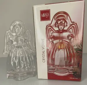 Mikasa Crystal Angel Votive Candle Holder w/Led Tealight in Original Box ~ USA - Picture 1 of 10