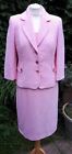 Designer Precis Petite pink cotton tweed 2 piece dress & jacket suit UK 12