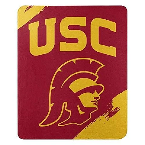 NORTHWEST NCAA USC Trojans Fleece Throw Blanket, 50" x 60", Painted Cover