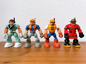 Rescue Heroes 4x Figur Blazes Hammer Rockefeller Fisher Price Mattel Konvolut 