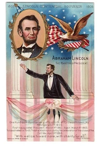 #367 Abraham Lincoln 1909 FDC - Serviced Postcard Middleburg PA - Picture 1 of 2