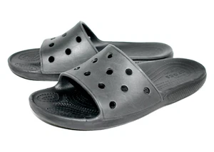 CROCS Men Classic Slide Sandal Size 13 Black Water Friendly Shower Beach - Picture 1 of 5