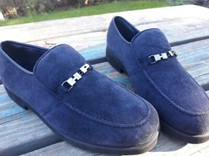 mens blue suede shoes for sale