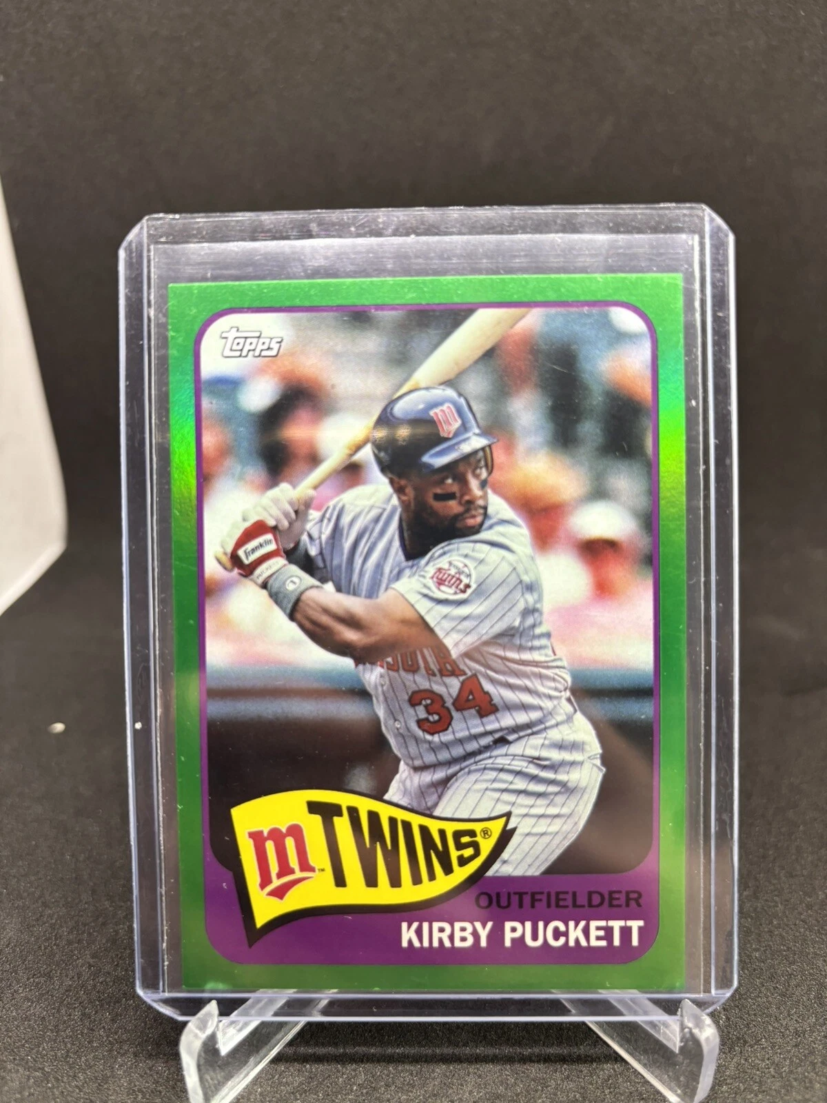 2023 Topps Archives - 1965 Topps Green Foil #121 Kirby Puckett /99