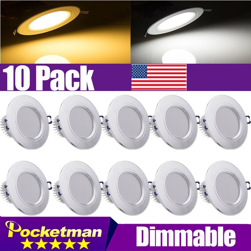 20Pack 9W LED Downlight Dimmable Ceiling Light Panel Light Home Decor 110V - Image 1 of 4
