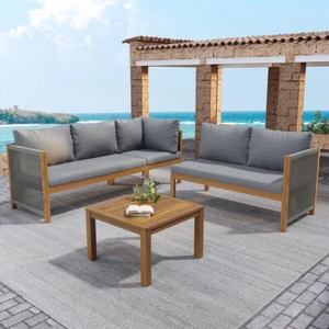 Gartenmöbel Sofa Set Outdoor Sitzgruppe GartenLounge Terrassenmöbel mit Tisch - Bild 1 von 14