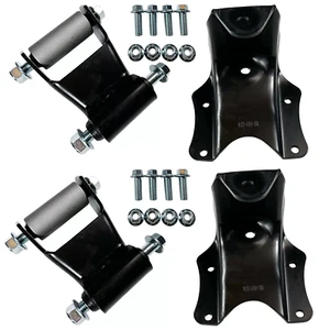 For 2003-13 Ford E350 E450 E-250 722-074 722-004 Leaf Spring Hangers Shackles - Picture 1 of 14