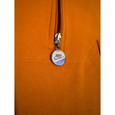 Chaqueta deportiva vintage NIKE Y2K rayas naranjas 1/4 cremallera logotipo dorado Foto 1 de 4