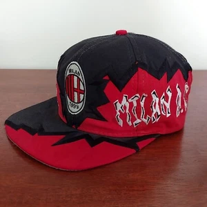 RARE Vintage AC MILAN Jagged Edge DREW PEARSON Soccer Football Snapback Cap Hat - Picture 1 of 12