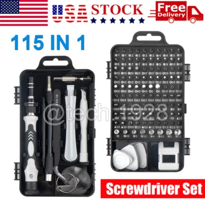 115 in 1 Magnetic Precision Screwdriver Set PC Phone Electronics Repair Tool Kit - Image 1 of 4