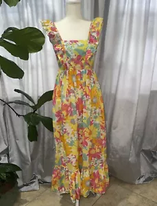 Maxi Vestido Tracy Feith For Target Talla 7 Volantes Floral Boho Multicolor - Imagen 1 de 11