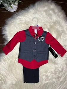 Abito giubbotto George 4pz rosso/nero taglia 12M - Foto 1 di 3