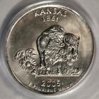 2005 D PCGS MS65 Struck On Elliptical Clip Planchet Kansas Quarter Mint Error