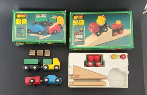 BRIO Cement Truck with Ramp #33522 & Truck & Car Trailers #33520 Incomplete - Picture 1 of 5