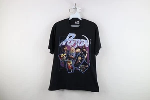 Vintage 80er Jahre Damen Large Open Up and Say Ahh Tour Poison Band T-Shirt schwarz USA - Bild 1 von 18