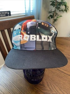 Roblox Snapback Hat Cap One Size Black Embroidered Spell Out - Picture 1 of 5