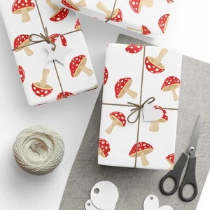 Carta da imballaggio regalo decorativa ecologica premium funghi stravaganti - Foto 1 di 17