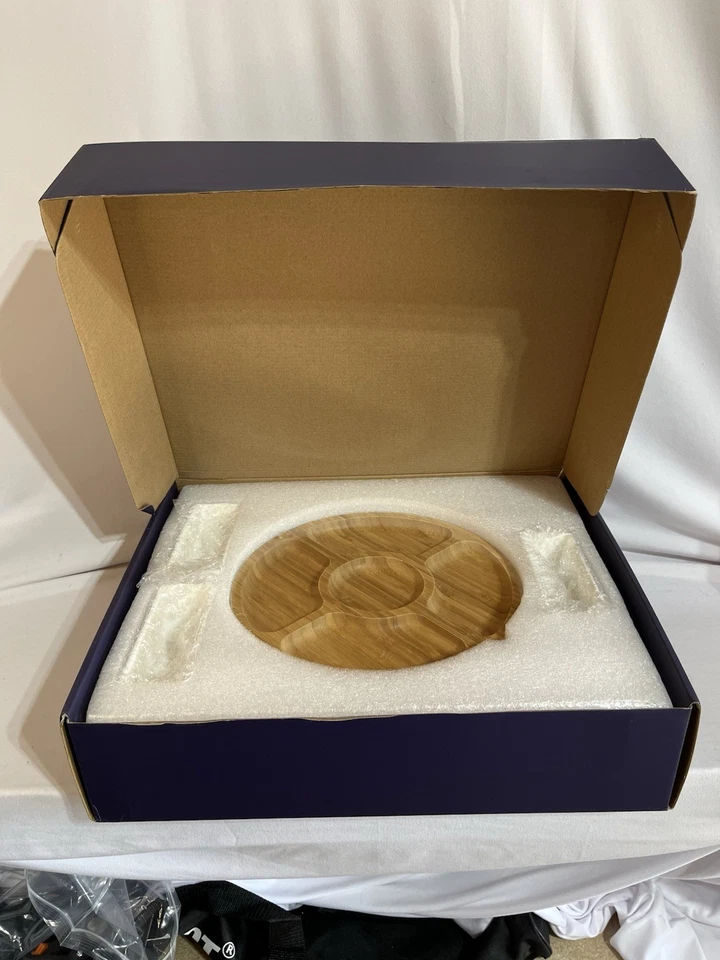 Juego de tabla y bandeja de queso de bambú Stedware Premier Collection nuevo en caja Foto 1 de 4