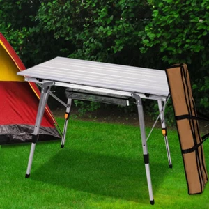 Levede Roll up Camping Table Aluminium Portable Picnic Outdoor Foldable 90Cm X 5 - Picture 1 of 12