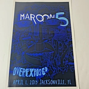 Maroon 5 überbelichtetes Tourposter 1. April 2013 Jacksonville Florida 14 x 20 Zoll - Bild 1 von 12