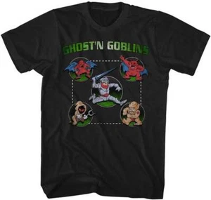 Ghost'n Goblins Circled Arthur & Goblins Capcom Video Game Men's T Shirt - Picture 1 of 3