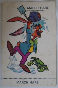 Classic Disney Vintage 1970's Sunicrust Disney Sunny Fun Card - March Hare