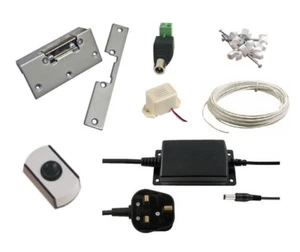 Simple Door Entry Kit + Power Supply + Electric Lock Release - Picture 1 of 1