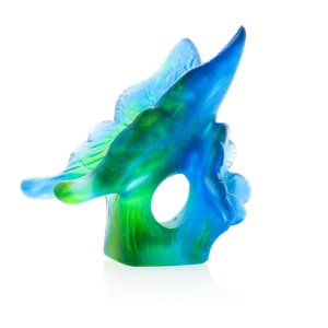 NEW DAUM CRYSTAL BUTTERFLY BLUE-GREEN FIGURINE #05737-1 BRAND NIB SAVE$$ F/SH - Picture 1 of 2