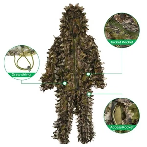 HartMaster Outdoors Full Body Camo Leafy Suit with Facemask - Picture 1 of 4